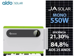 Gerador De Energia Solar Growatt Sem Estrutura Growatt Gf 836kwp Ja Deep Blue Mono 550w Max-x 100kw 10mppt Trif 380v