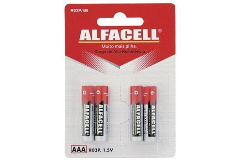 PILHA COMUM AAA ALFACELL C/4