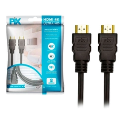 Cabo HDMI 2.0 4K PIX, 2 Metros, 19 Pinos - 018-2222