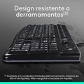 Kit Teclado e Mouse Com Fio Usb Logitech Mk120 Preto