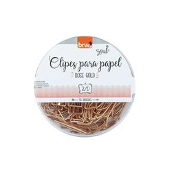 Clips P/ Papel 2/0 Rose Gold 50 Unidades BRW