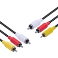 Cabo de Vídeo Composto 3 RCA x 3 RCA 28awg Pcyes 2 Metros - P3r-2