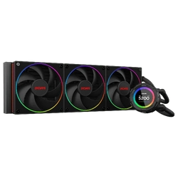 Water Cooler Pcyes Vision 360Mm Black Vulcan - Tela Lcd 2,1 - Vs360Bv