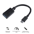 Adaptador Pcyes OTG Usb-C Tipo-C Para USB A 3.0 15 CM Preto - P3AMUP-1