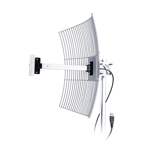 Antena Usb Parabola Grade Aquario Usb-2010 Com 2.4 Ghz e Ganho De 20 Dbi Plug And Play Acompanha Cabo De 10 Metros