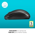 Mouse Sem Fio 1000dpi Rapoo RA007 Preto