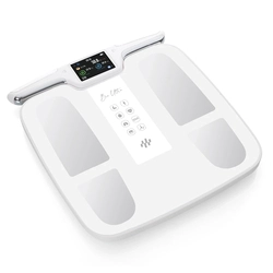 Balança Inteligente Bioimpedância Digital Corporal Relaxshop Bio Ultra Branca c/ Eletrodos – 55 Análises, Bluetooth