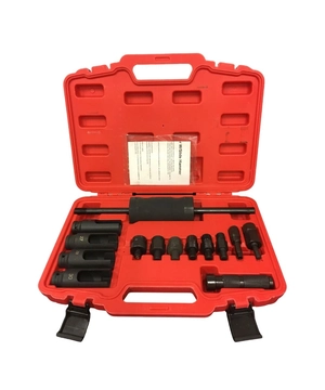 KIT SACADOR DE INJETOR COM MARTELO DE DESLIZE 3.9KG - 14 PEÇAS - DT01-0076 D-TRON
