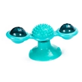 Brinquedo Giratório Interativo Azul para Gatos com Bolinha Pet