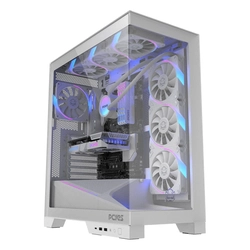 Gabinete Gamer Pcyes Forcefield Flow White Ghost - Gfffwg