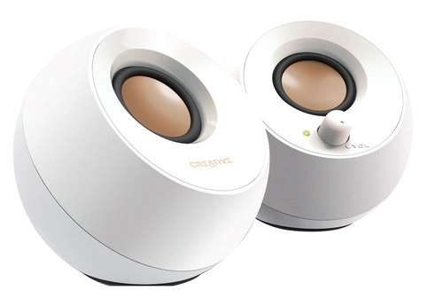 Caixa De Som 2.0 Creative Labs Pebble USB Tipo A 2W RMS Branca - 51MF1680AA001