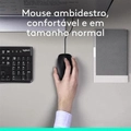 Kit Teclado e Mouse Com Fio Usb Logitech Mk120 Preto