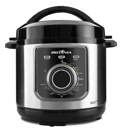 Panela Pressão Elétrica Britânia 3 Litros BPP01PI 9 Programas Antiaderente Compacta 127V