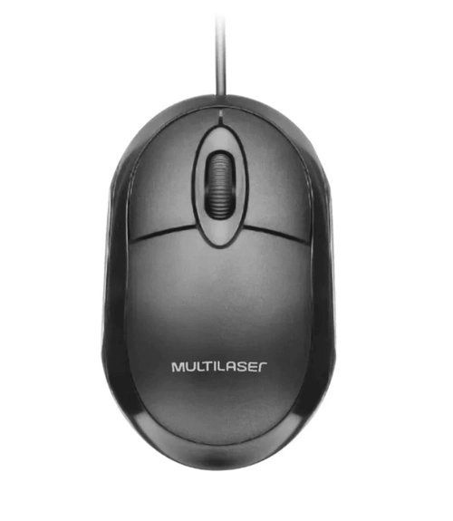 Mouse Com Fio Classic Conexão USB 1200dpi Cabo de 120cm 3 Botões Preto - MO300