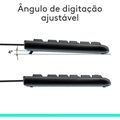 Kit Teclado e Mouse Com Fio Usb Logitech Mk120 Preto
