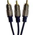 Cabo 3 + 3rca 1,8m Metal Profissional Preto Blistado Loud