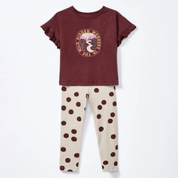 Conjunto Camiseta Manga Curta e Legging Estampada In The Wild Hering - Feminino