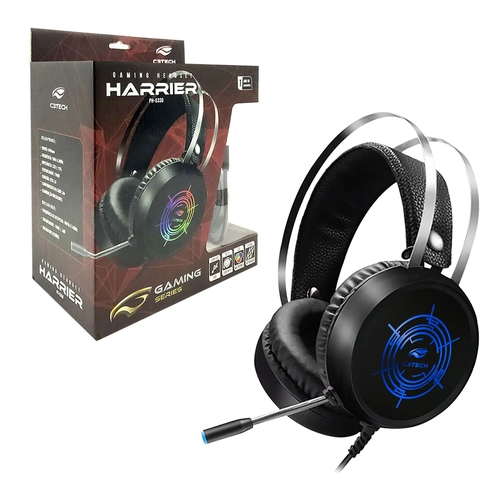 Headset Gamer Warrior 2.0 com LED USB Preto e Azul