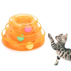 Torre Interativa Bolinha para Gatos - Laranja