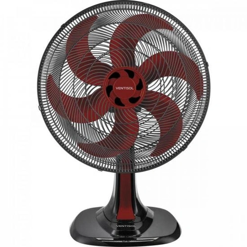 Ventilador De Mesa Ventisol Turbo 6 40cm Vermelho 127v