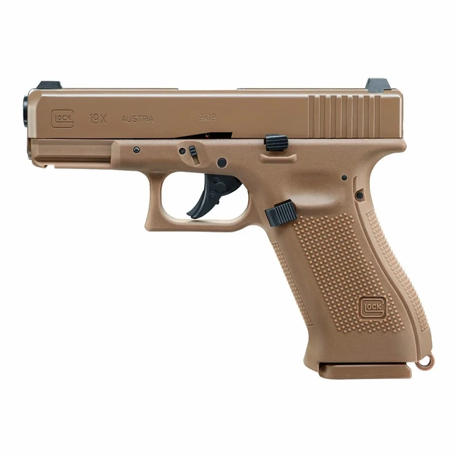 Pistola Glock G19x Gen5 4,5mm Blowback Co2 - Coyote (Umarex)