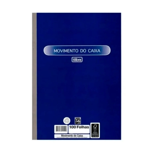 Livro Movimento Do Caixa Pequeno Com 100 Folhas Tilibra