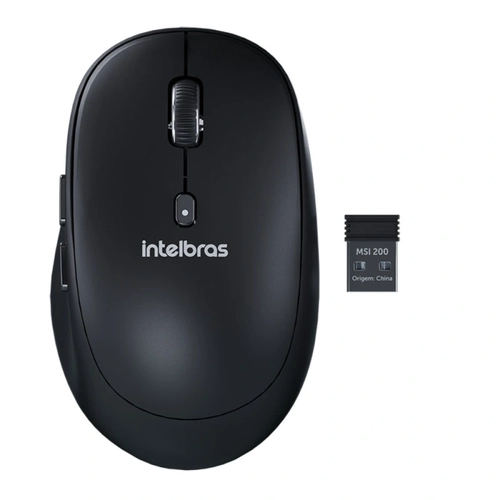Mouse Intelbras Msi200 Sem Fio Preto