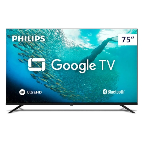 Smart Tv Philips 75" 4k Uhd Google Tv - 75pug7019/78