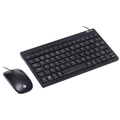 Kit Mini Teclado e Mouse Usb Corp Flat - Teclas Chocolate - Mouse 1200dpi Cabo 1.8m Preto - Vinik - Dc120