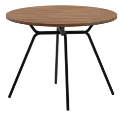 Mesa De Jantar Redonda 1m 1588 Carraro Freijó/preto