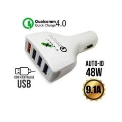 Carregador Veicular C/ 4 Usb 9.1a 48w - Xc-v8usb