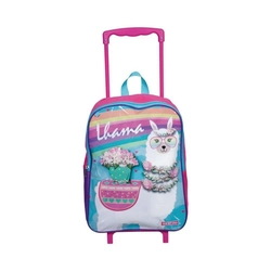 Mochila Escolar Infantil de Rodinha + Lancheira Lhama - Sestini