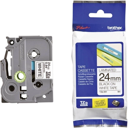 Fita Brother Preto/branco Para Rotuladores Tze251