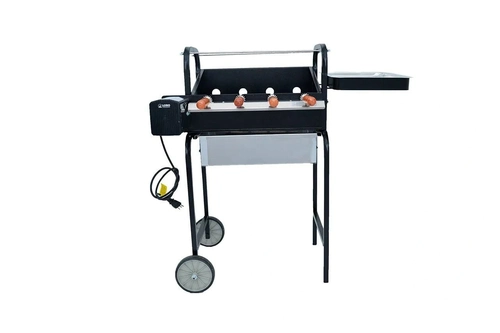 Churrasqueira Em Aço Carbono Com Braseiro de Inox Lobo Mexicana Com 04 espetos