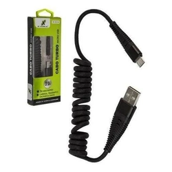 Cabo Cel/dados Espiral P/ V8 1.2m Usb 3.0 Mod.xc-cd-34-p