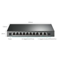 Switch Tp-link Gigabit Easy Smart 10/100/1000 C/ 10 Portas (sendo 8 Poe) -tl-sg1210mpe
