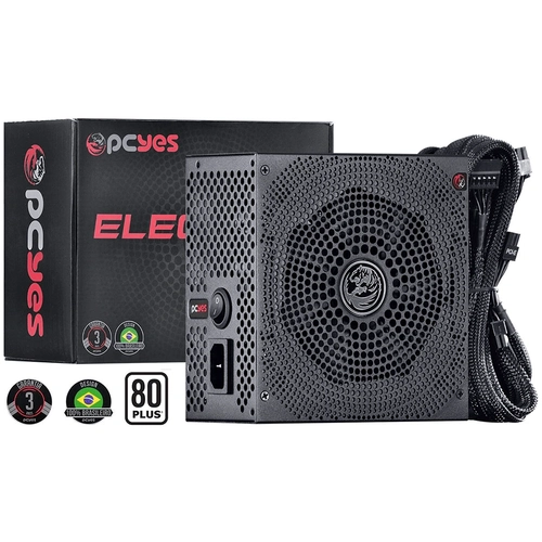 Fonte 500W Pcyes Electro V2 Series 80Plus WHITE ATX - ELV2WHPTO500W