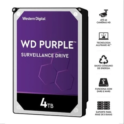 HDD WD PURPLE 4 TB PARA SEGURANCA / VIGILANCIA / DVR - WD43PURZ