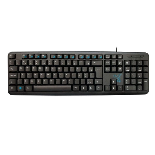 TECLADO MULTIMIDIA TECHBEST COM FIO USB 2.0 PRETO