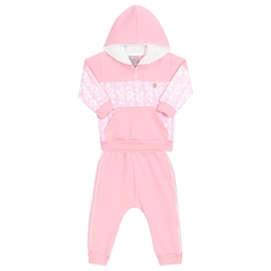 Conjunto Moletom Bebê Rosa Bambini Randa Mundu - Feminino