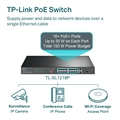 Switch Tp-link Tl-sl1218p 16 Portas Poe+ 10/100mbps Com 2 Portas Gigabit +1 Sfp