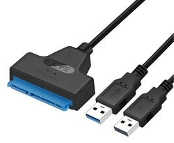 Adaptador Sata USB 3.0, Dual, HDD 2.5, 3.5, SSD, Preto