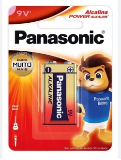 Bateria 9V Panasonic c/ 1 unidades. Alcalina