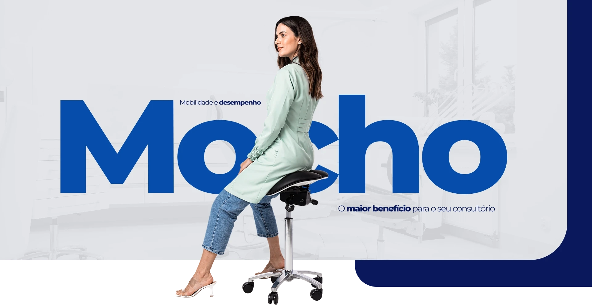 Mobilidade e desempenho Mocho. O maior benefício para o seu consultório
