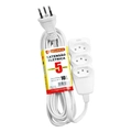 Extensao 5mt 3p  3x0,75mm 10a Branco Megatron