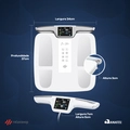 Balança Inteligente Bioimpedância Digital Corporal Relaxshop Bio Ultra Branca c/ Eletrodos – 55 Análises, Bluetooth