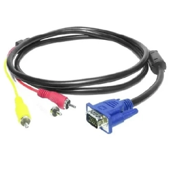 Cabo Adaptador Vga P/ 3 Rca 1.5m - Le-6617