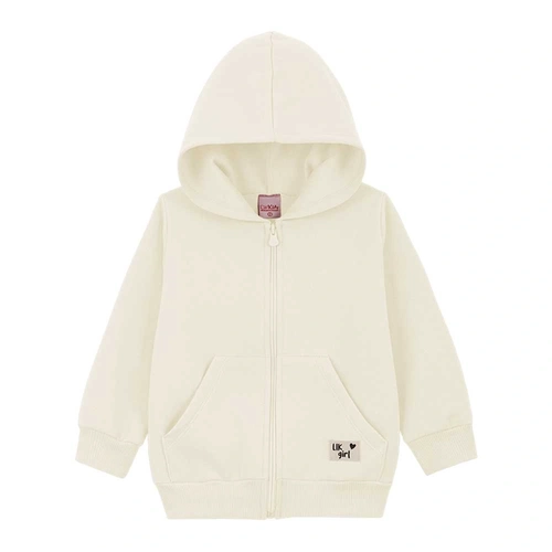 Jaqueta Zíper com Capuz Moletom Lik Kids - Feminina