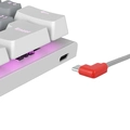 Teclado Mecanico Gamer Pcyes Kuromori White Ghost Rainbow Switch Red - Ptkmwg60rd