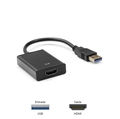 Cabo, Adaptador, USB 3.0/HDMI, ADP-USBHDMI10BK, PlusCable